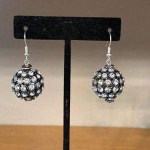 Disco Ball Rhinestone Earrings